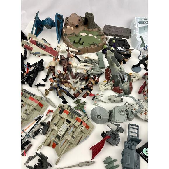 VTG Star Wars 1990s Action Figures Kenner Ships Micro Machines Lot Bundle - Picture 6 of 16